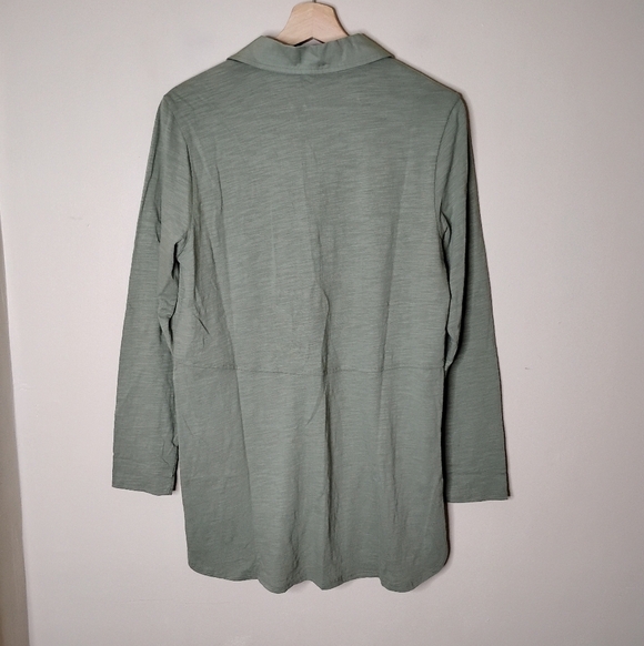 Soft Surroundings Spring Thaw Embroidered Tunic Top Sage Green - Picture 6 of 8
